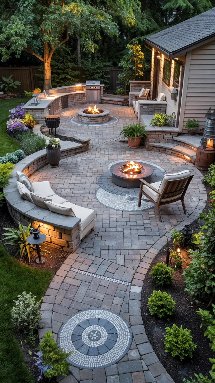 25 Paver Patio Patterns 2026 - Modern Ideas, Square, Brick, Herringbone Designs