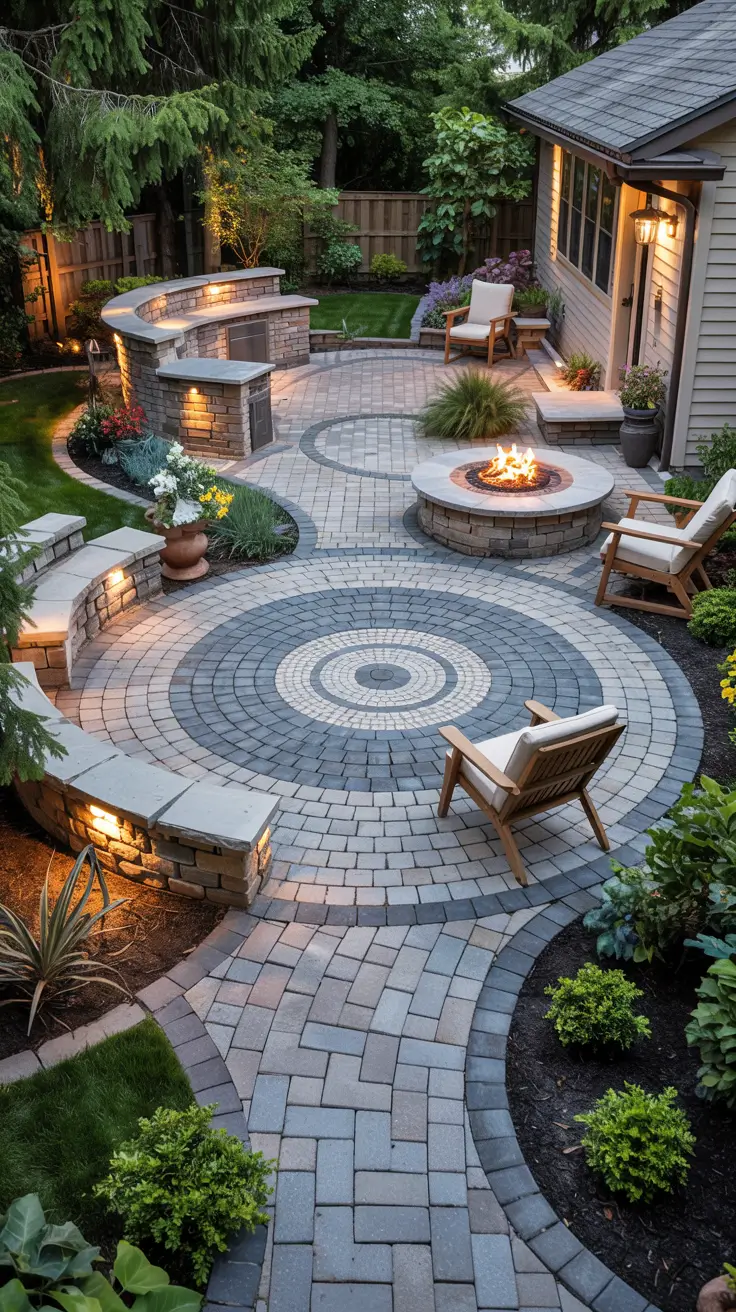 25 Paver Patio Patterns 2026 - Modern Ideas, Square, Brick, Herringbone Designs