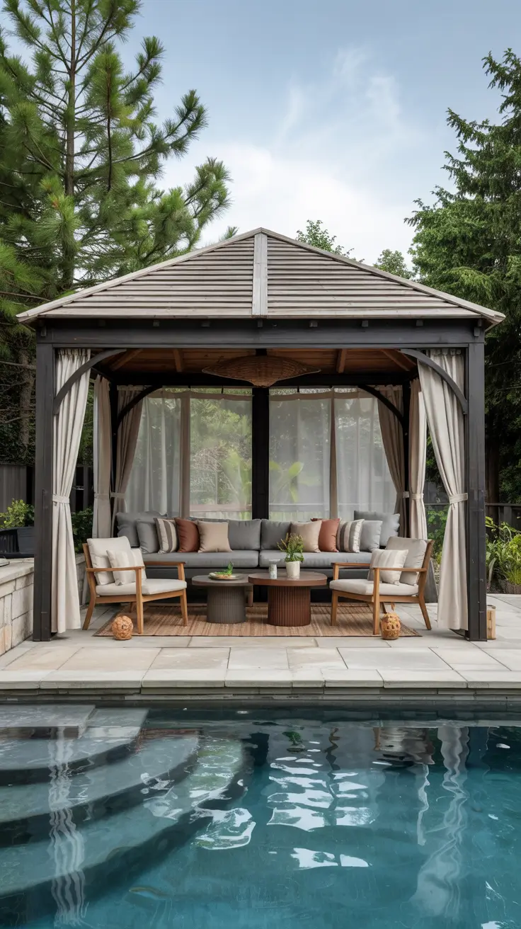 25 Pool Gazebo Ideas 2026 For Stylish Backyard Swimming Areas