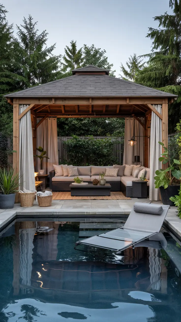 25 Pool Gazebo Ideas 2026 For Stylish Backyard Swimming Areas