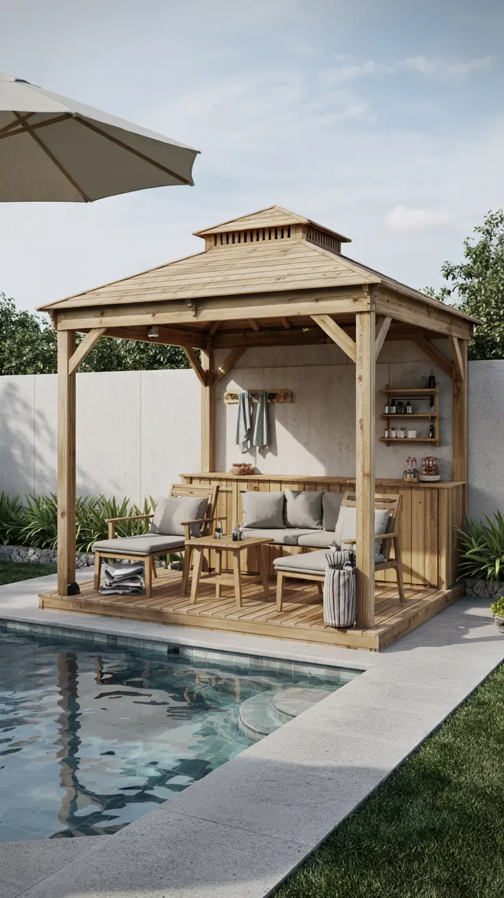 25 Pool Gazebo Ideas 2026 For Stylish Backyard Swimming Areas