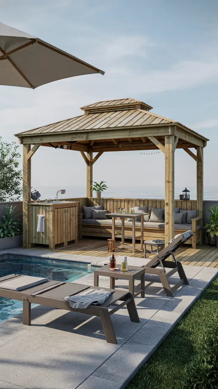 25 Pool Gazebo Ideas 2026 For Stylish Backyard Swimming Areas