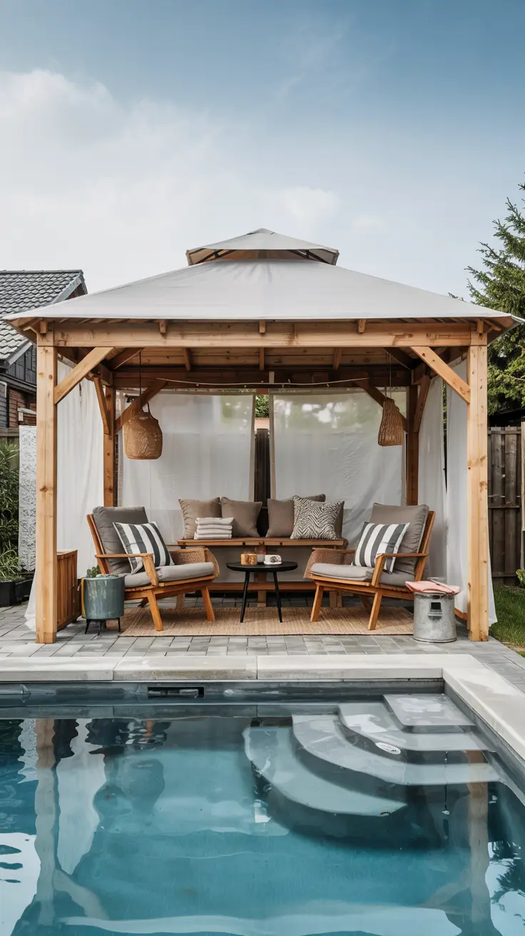 25 Pool Gazebo Ideas 2026 For Stylish Backyard Swimming Areas