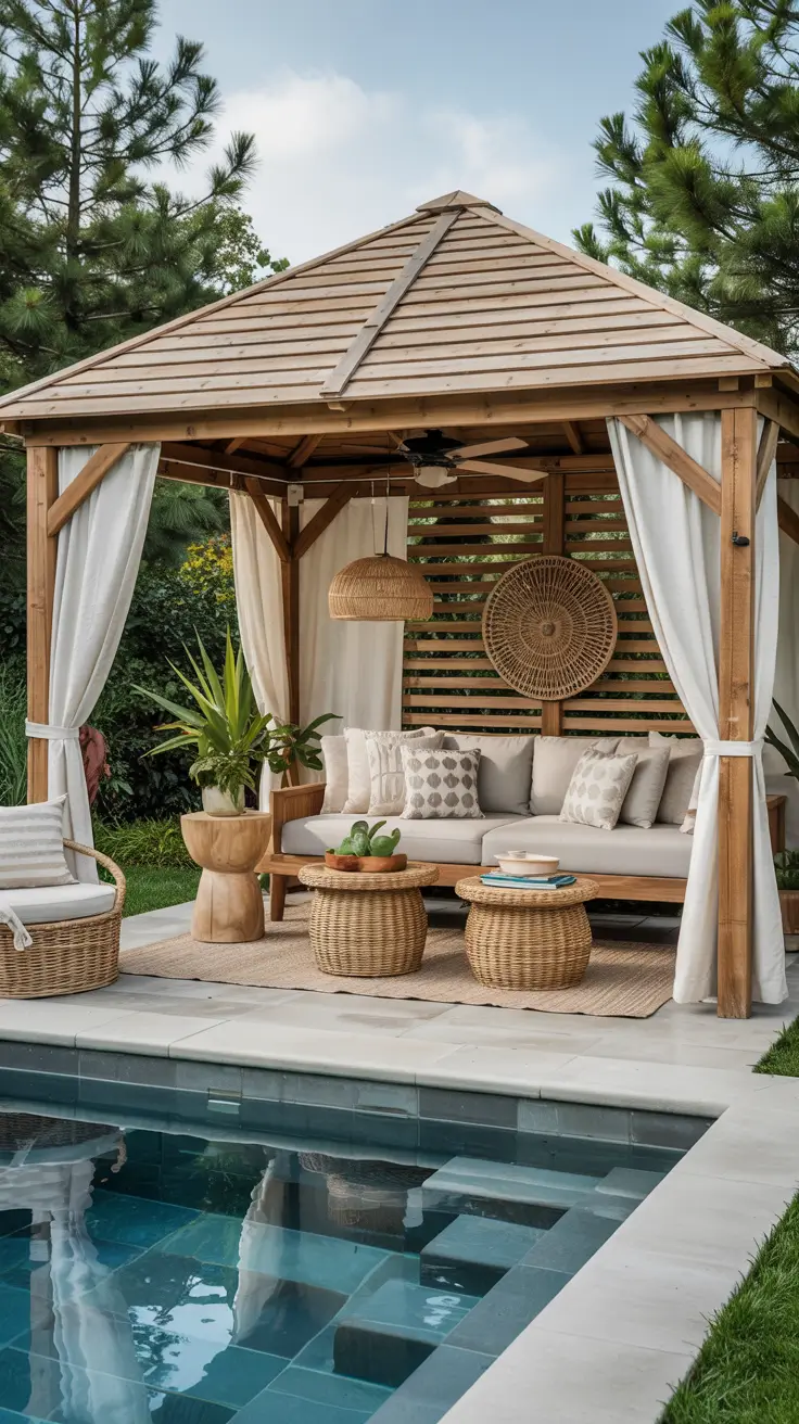 25 Pool Gazebo Ideas 2026 For Stylish Backyard Swimming Areas