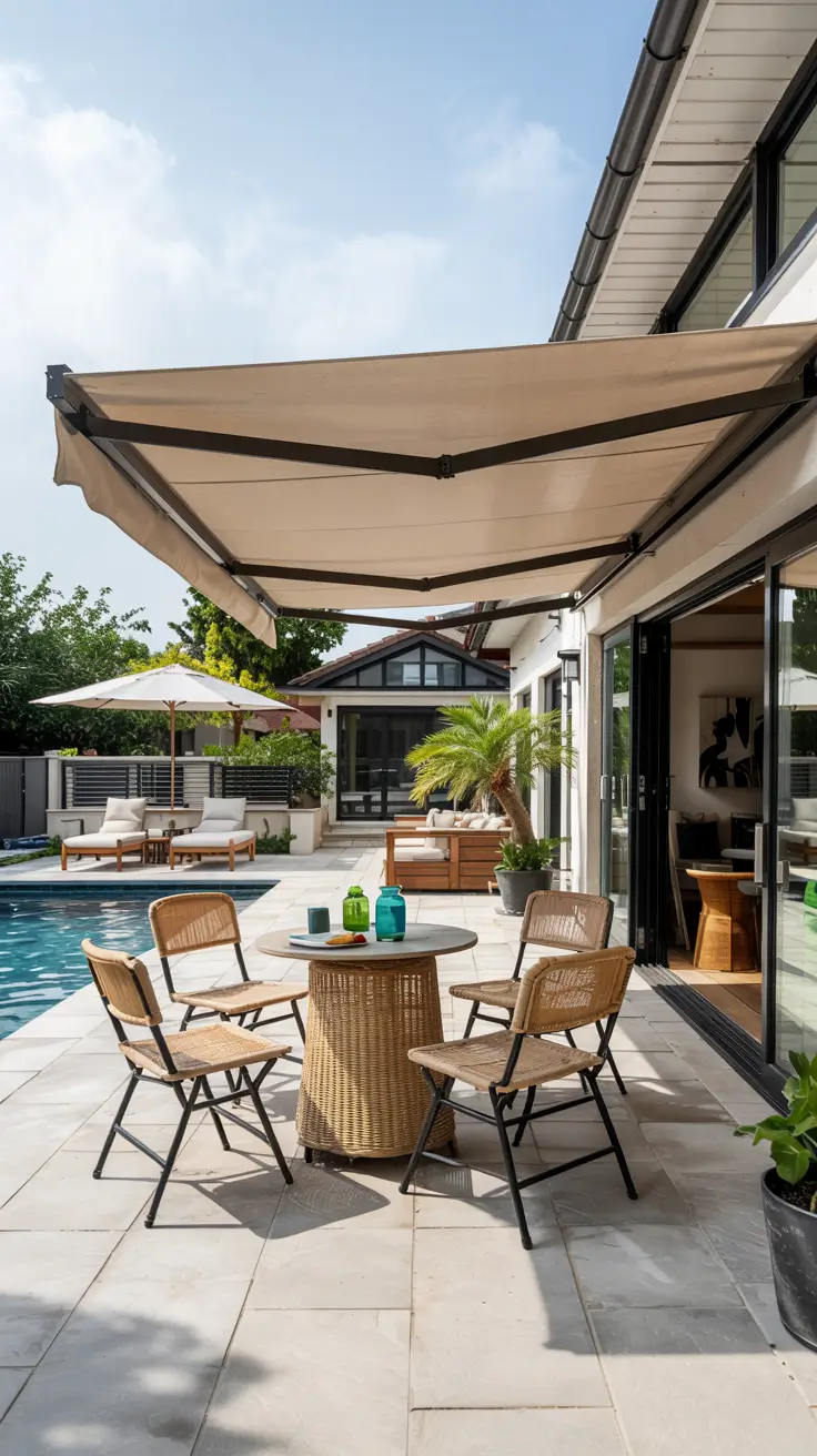 23 Retractable Awning Ideas 2026 - Modern Patio and Outdoor Shade Inspiration