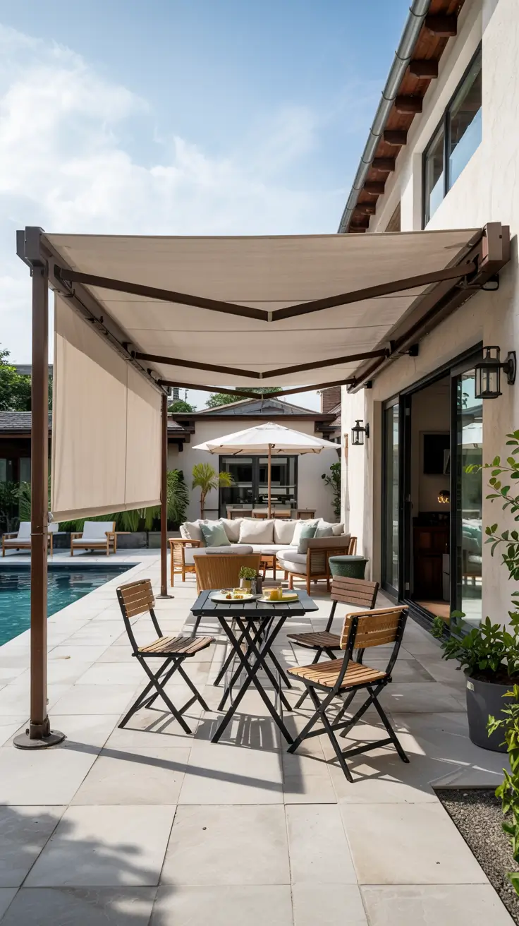 23 Retractable Awning Ideas 2026 - Modern Patio and Outdoor Shade Inspiration