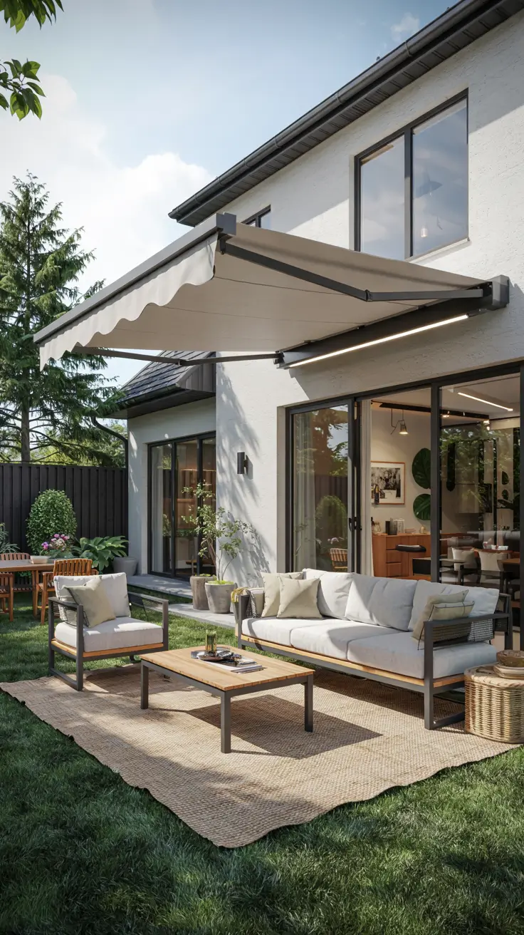 23 Retractable Awning Ideas 2026 - Modern Patio and Outdoor Shade Inspiration