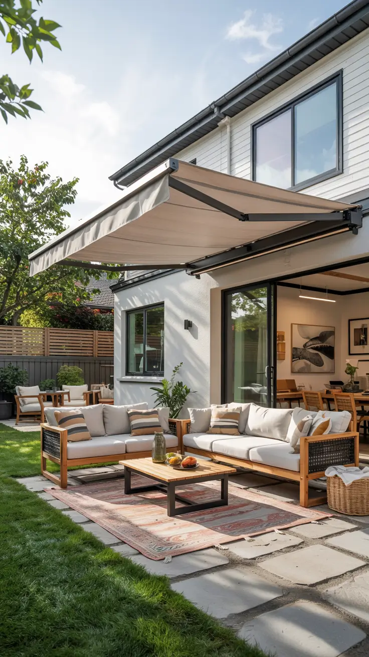 23 Retractable Awning Ideas 2026 - Modern Patio and Outdoor Shade Inspiration