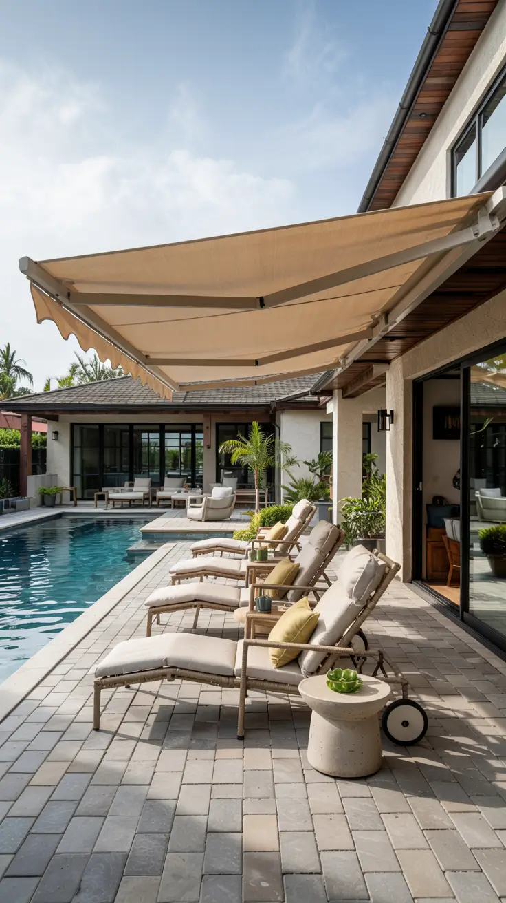23 Retractable Awning Ideas 2026 - Modern Patio and Outdoor Shade Inspiration