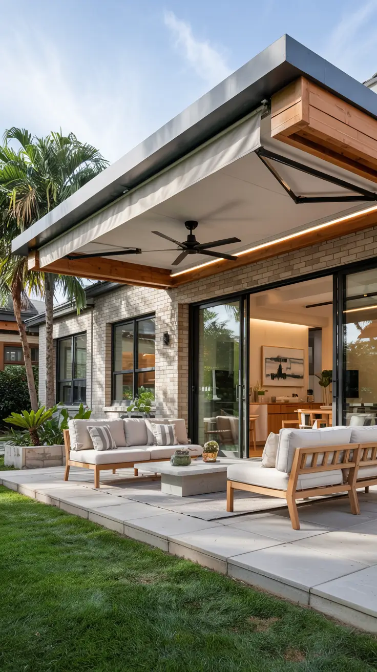 23 Retractable Awning Ideas 2026 - Modern Patio and Outdoor Shade Inspiration
