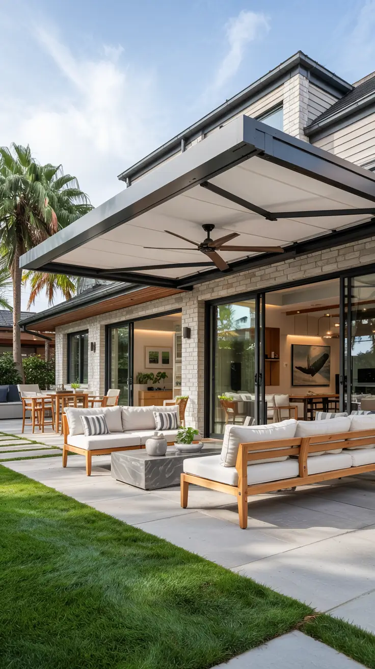 23 Retractable Awning Ideas 2026 - Modern Patio and Outdoor Shade Inspiration