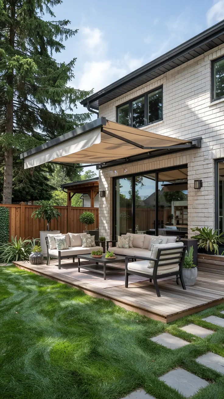 23 Retractable Awning Ideas 2026 - Modern Patio and Outdoor Shade Inspiration