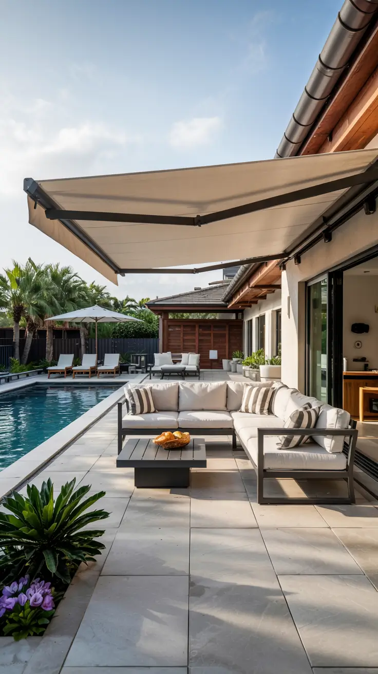 23 Retractable Awning Ideas 2026 - Modern Patio and Outdoor Shade Inspiration