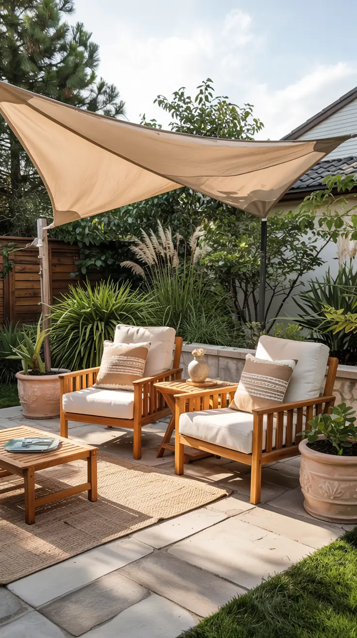 14 Shade Sail Backyard Ideas 2026 - Modern Sun and Triangle Designs