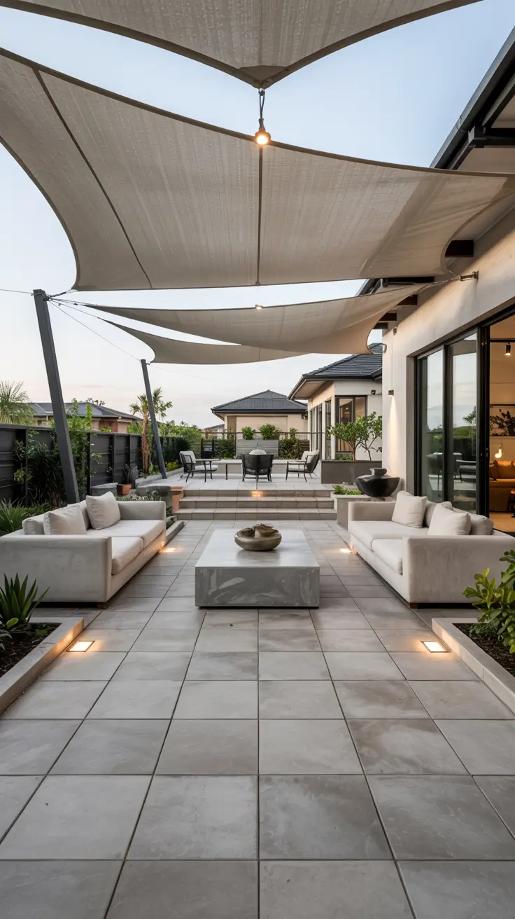 14 Shade Sail Backyard Ideas 2026 - Modern Sun and Triangle Designs