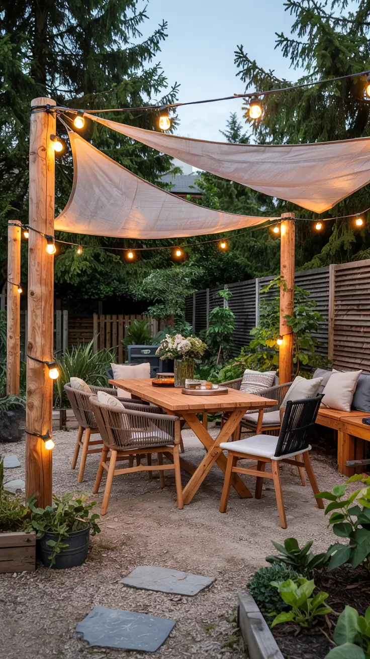 14 Shade Sail Backyard Ideas 2026 - Modern Sun and Triangle Designs