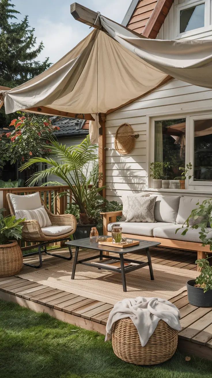 18 Deck Canopy Ideas For Sun 2026 - Diy, Tent, Patio Awnings and ...