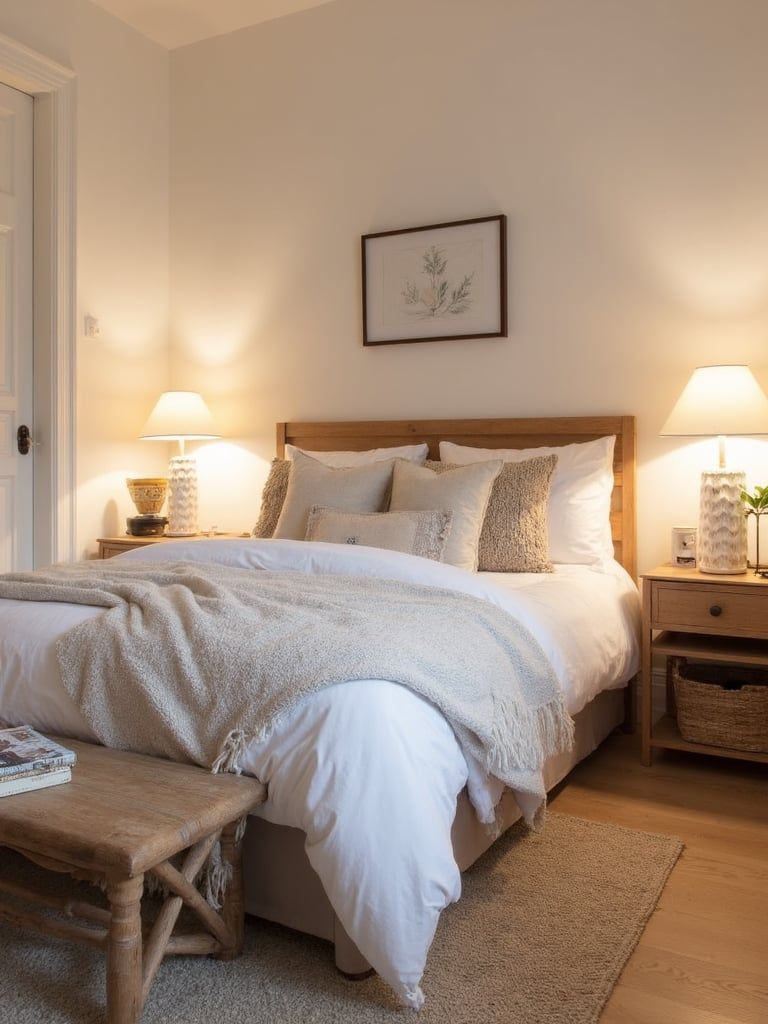 Scandinavian Hygge Bedroom with Light Wood and Crisp Linens — Hygge Home Decor