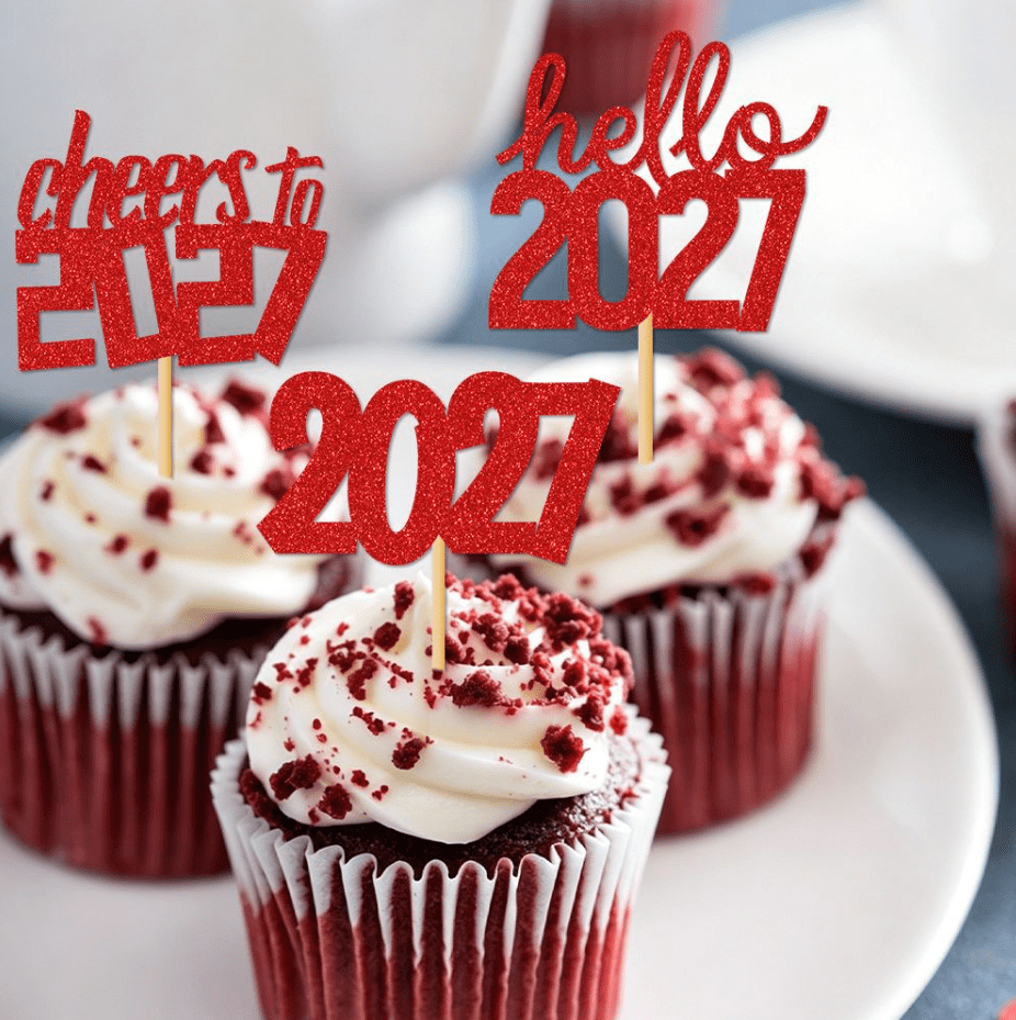 Celebrate with '2027' Cupcake Toppers — New Years Eve Party 2027