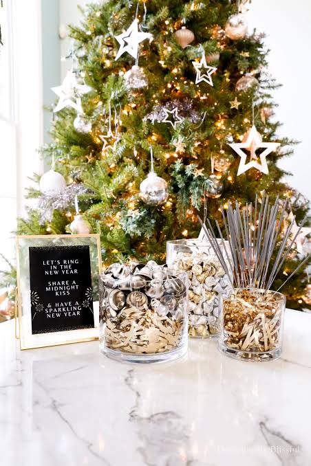 Winter Wonderland Vibes with a Decorated Christmas Tree and Festive Vignette — New Years Eve Party 2027