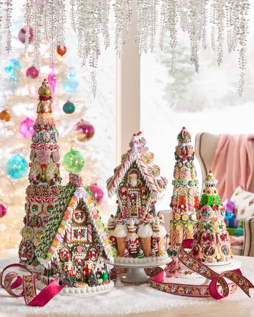 Whimsical Gingerbread House Display on a Table — gingerbread christmas decor ideas 2026