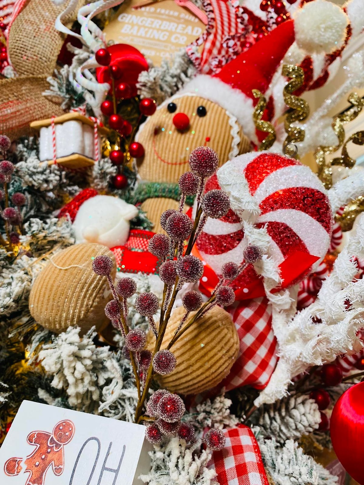 Whimsical Christmas Tree with Gingerbread Man Ornament — gingerbread christmas decor ideas 2026