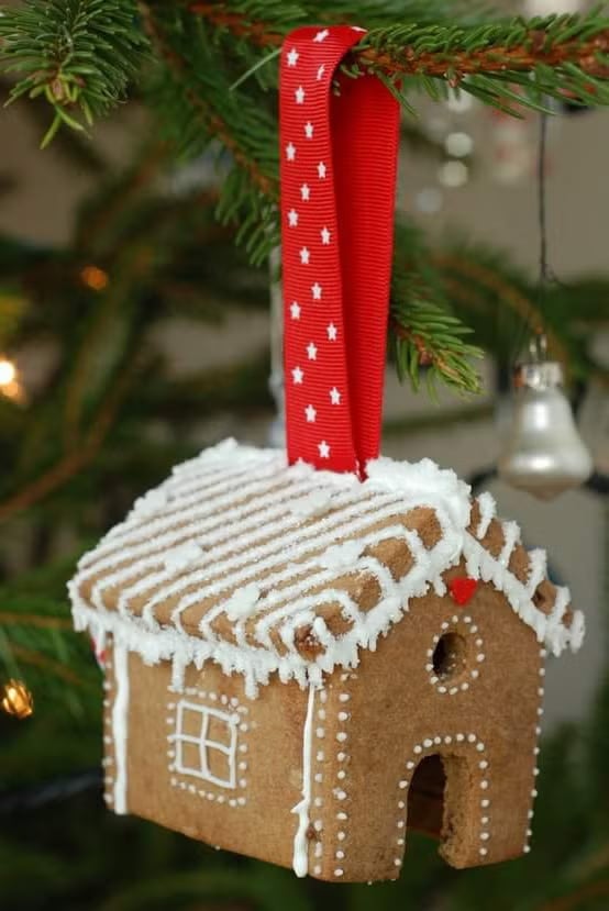Traditional Gingerbread House Ornament Detail — gingerbread christmas decor ideas 2026
