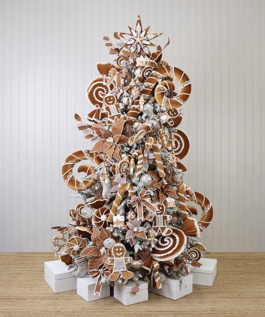 Gingerbread and Candy Themed Christmas Tree — gingerbread christmas decor ideas 2026